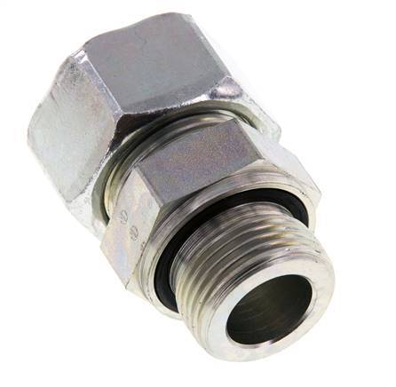 G 1'' Male x 25S Acier zingué Anneau de coupe droit avec joint FKM 400 Bar DIN 2353
