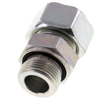 G 1'' Male x 25S Acier zingué Anneau de coupe droit avec joint FKM 400 Bar DIN 2353