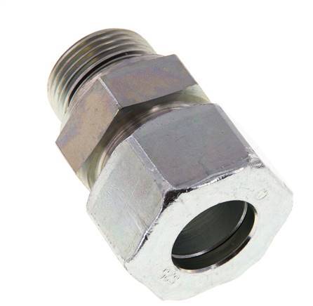 G 1'' Male x 25S Acier zingué Anneau de coupe droit avec joint FKM 400 Bar DIN 2353