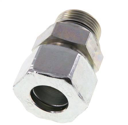 G 1'' Male x 25S Acier zingué Anneau de coupe droit avec joint FKM 400 Bar DIN 2353