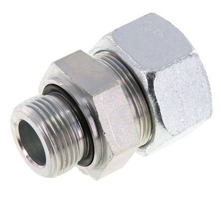 G 1'' mâle x 30S Anneau de coupe droit en acier zingué avec joint FKM 400 Bar DIN 2353