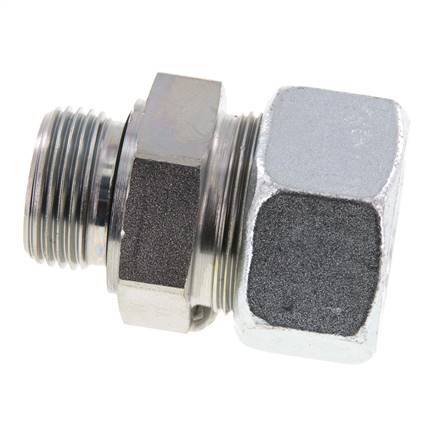 G 1'' mâle x 30S Anneau de coupe droit en acier zingué avec joint FKM 400 Bar DIN 2353