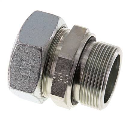 G 1 1/2'' Male x 42L Zinc plated Steel Straight Cutting Ring with FKM Seal 160 Bar DIN 2353