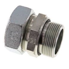 G 1 1/2'' mâle x 42L Anneau de coupe droit en acier zingué avec joint FKM 160 Bar DIN 2353