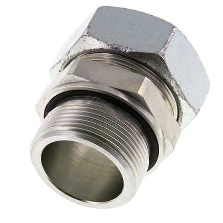 G 1 1/2'' mâle x 42L Anneau de coupe droit en acier zingué avec joint FKM 160 Bar DIN 2353