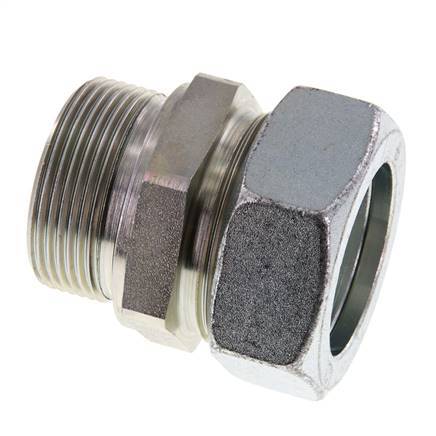G 1 1/2'' mâle x 42L Anneau de coupe droit en acier zingué avec joint FKM 160 Bar DIN 2353