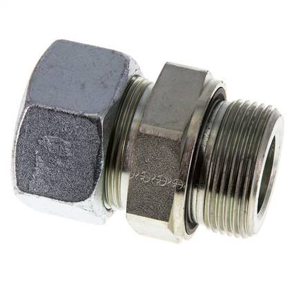 G 1 1/4'' mâle x 30S Anneau de coupe droit en acier zingué avec joint FKM 400 Bar DIN 2353