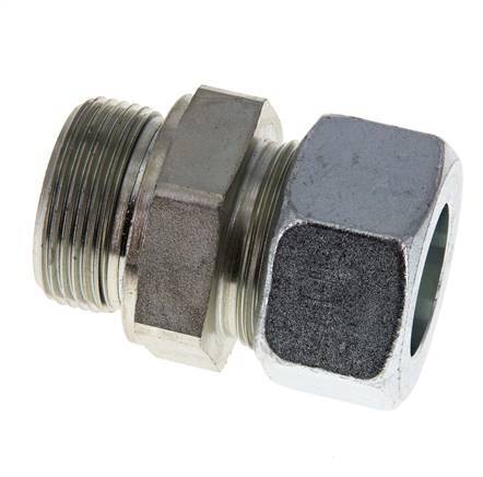 G 1 1/4'' mâle x 30S Anneau de coupe droit en acier zingué avec joint FKM 400 Bar DIN 2353
