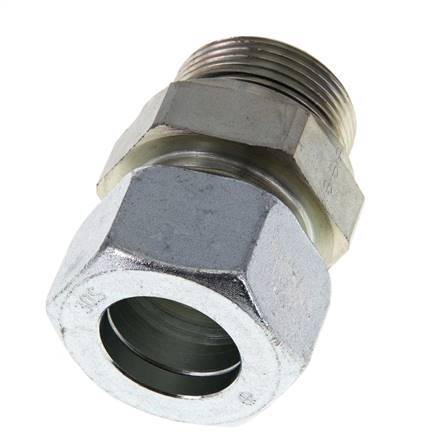G 1 1/4'' mâle x 30S Anneau de coupe droit en acier zingué avec joint FKM 400 Bar DIN 2353