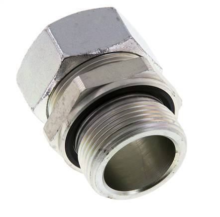 G 1 1/4'' Male x 35L Zinc plated Steel Straight Cutting Ring with FKM Seal 160 Bar DIN 2353