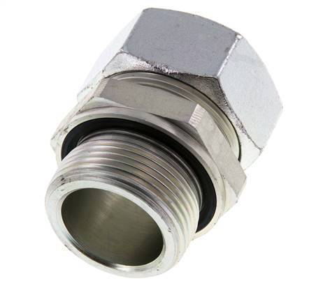G 1 1/4'' Male x 35L Zinc plated Steel Straight Cutting Ring with FKM Seal 160 Bar DIN 2353