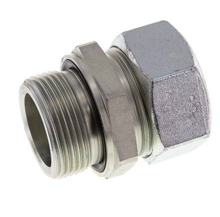 G 1 1/4'' mâle x 35L Anneau de coupe droit en acier zingué avec joint FKM 160 Bar DIN 2353