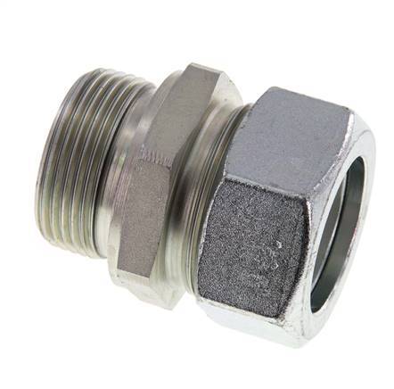 G 1 1/4'' mâle x 35L Anneau de coupe droit en acier zingué avec joint FKM 160 Bar DIN 2353
