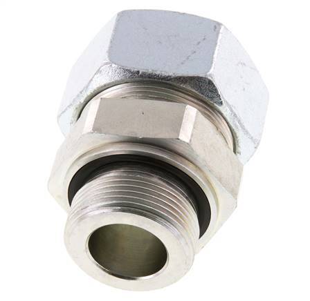 G 1 1/4'' mâle x 38S Anneau de coupe droit en acier zingué avec joint FKM 315 Bar DIN 2353