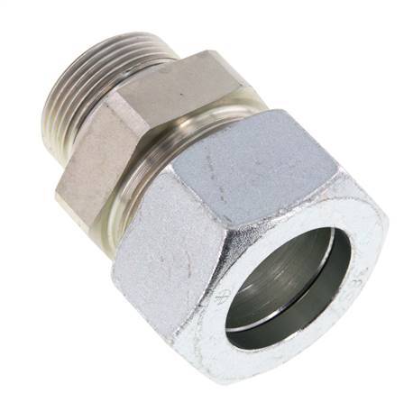G 1 1/4'' mâle x 38S Anneau de coupe droit en acier zingué avec joint FKM 315 Bar DIN 2353