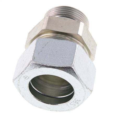 G 1 1/4'' mâle x 38S Anneau de coupe droit en acier zingué avec joint FKM 315 Bar DIN 2353