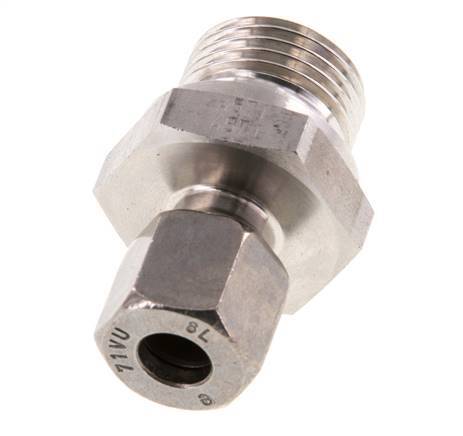 G 1/2'' Male x 8L Anneau de coupe droit en acier inoxydable 315 Bar DIN 2353