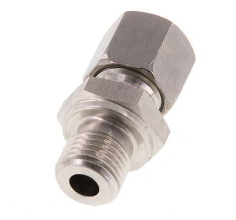 G 1/4'' Male x 8L Anneau de coupe droit en acier inoxydable 315 Bar DIN 2353