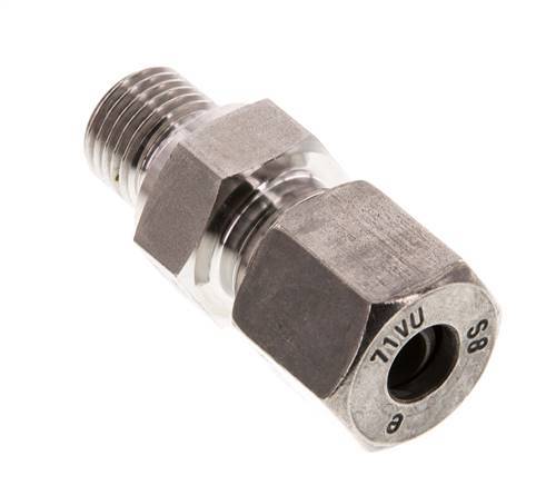 G 1/4'' mâle x 8S Anneau de coupe droit en acier inoxydable 630 Bar DIN 2353