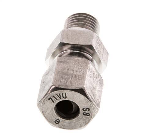 G 1/4'' mâle x 8S Anneau de coupe droit en acier inoxydable 630 Bar DIN 2353