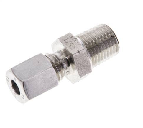 1/4'' NPT Male x 6L Stainless steel Straight Cutting Ring 315 Bar DIN 2353