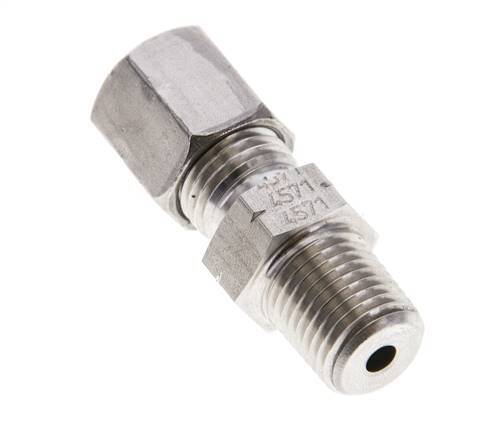 1/4'' NPT Male x 6S Stainless steel Straight Cutting Ring 630 Bar DIN 2353