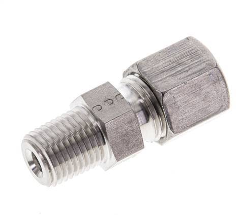 1/4'' NPT Male x 8S Stainless steel Straight Cutting Ring 630 Bar DIN 2353