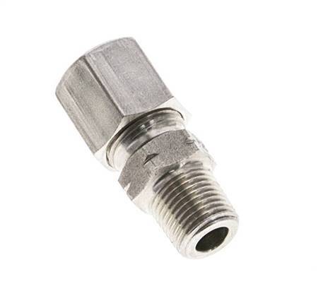 1/8'' NPT Male x 8LL Stainless steel Straight Cutting Ring 100 Bar DIN 2353