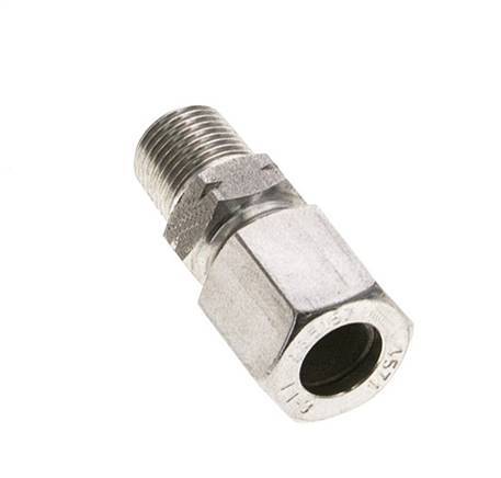 1/8'' NPT Male x 8LL Stainless steel Straight Cutting Ring 100 Bar DIN 2353