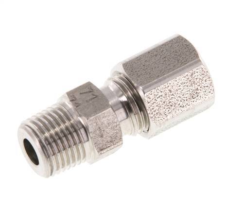 R 1/8'' mâle x 6LL Anneau de coupe droit en acier inoxydable 100 Bar DIN 2353