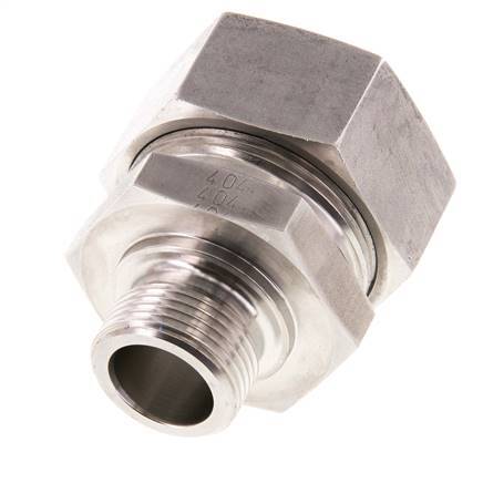 G 3/4'' Male x 35L Stainless steel Straight Cutting Ring 160 Bar DIN 2353