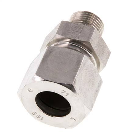 G 3/8'' mâle x 16S Anneau de coupe droit en acier inoxydable 400 Bar DIN 2353