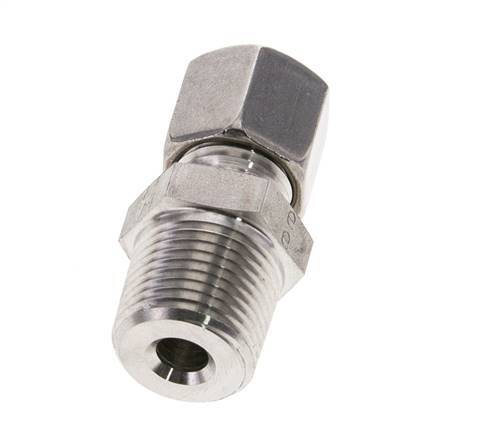 3/8'' NPT mâle x 8L Anneau de coupe droit en acier inoxydable 315 Bar DIN 2353