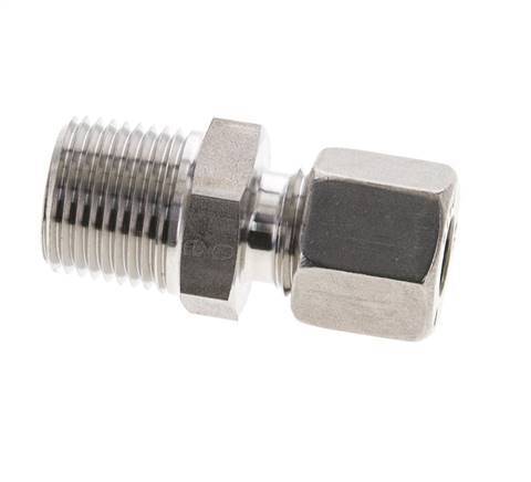 3/8'' NPT mâle x 8L Anneau de coupe droit en acier inoxydable 315 Bar DIN 2353