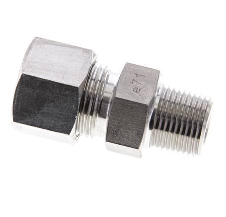 3/8'' NPT Male x 12S Stainless steel Straight Cutting Ring 630 Bar DIN 2353