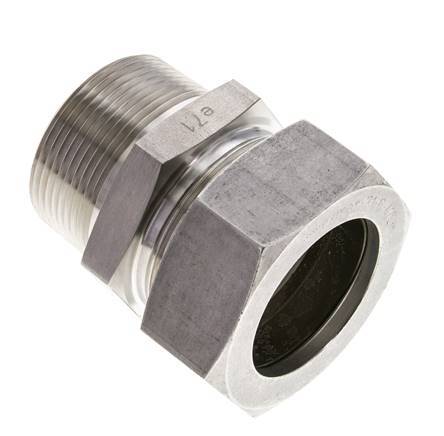 1 1/2'' NPT Male x 42L Stainless steel Straight Cutting Ring 160 Bar DIN 2353