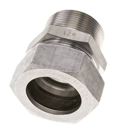 1 1/2'' NPT Male x 42L Stainless steel Straight Cutting Ring 160 Bar DIN 2353