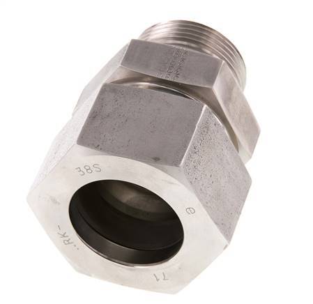 G 1 1/4'' mâle x 38S Bague coupante droite en acier inoxydable 315 Bar DIN 2353