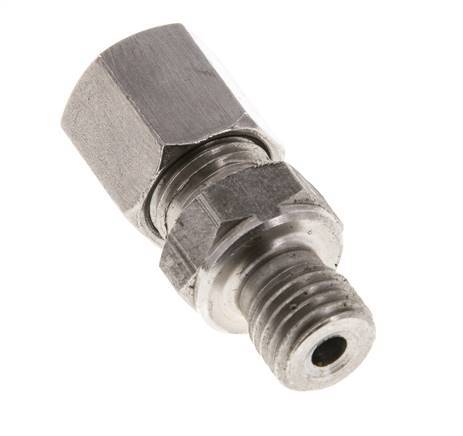 M12x1.5 Mâle x 6S Anneau de coupe droit en acier inoxydable 630 Bar DIN 2353