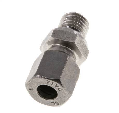 M12x1.5 Male x 8L Anneau de coupe droit en acier inoxydable 315 Bar DIN 2353