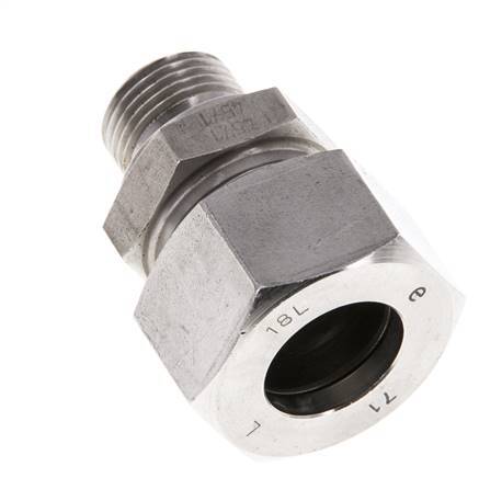 M18x1,5 Mâle x 18L Anneau de coupe droit en acier inoxydable 315 Barre DIN 2353