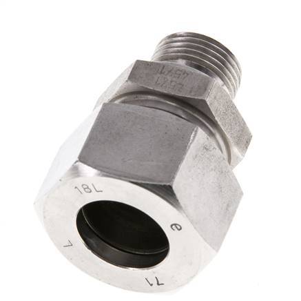 M18x1,5 Mâle x 18L Anneau de coupe droit en acier inoxydable 315 Barre DIN 2353