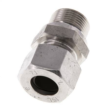 M22x1.5 Male x 15L Anneau de coupe droit en acier inoxydable 315 Bar DIN 2353