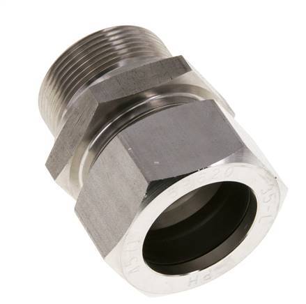 M42x2 Male x 35L Anneau de coupe droit en acier inoxydable 160 Bar DIN 2353