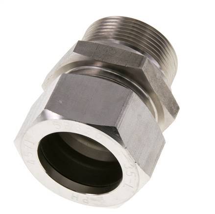 M42x2 Male x 35L Anneau de coupe droit en acier inoxydable 160 Bar DIN 2353