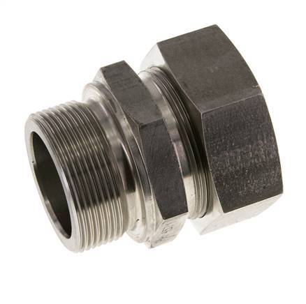 M48x2 Male x 42L Anneau de coupe droit en acier inoxydable 160 Bar DIN 2353