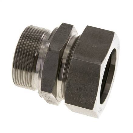 M48x2 Male x 42L Anneau de coupe droit en acier inoxydable 160 Bar DIN 2353