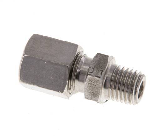 M8x1 Mâle x 6LL Anneau de coupe droit en acier inoxydable 100 Bar DIN 2353