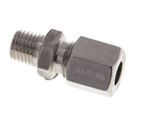 M8x1 Mâle x 6LL Anneau de coupe droit en acier inoxydable 100 Bar DIN 2353