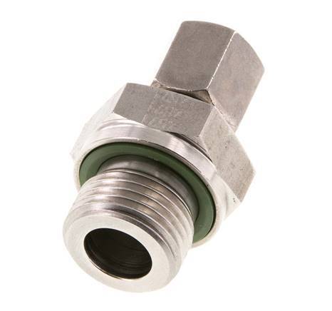 G 1/2'' mâle x 6S Bague coupante droite en acier inoxydable avec joint FKM 630 Bar DIN 2353